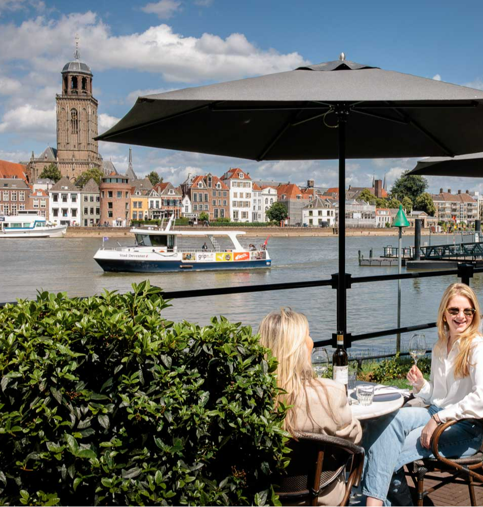 Terrace on the river IJssel
